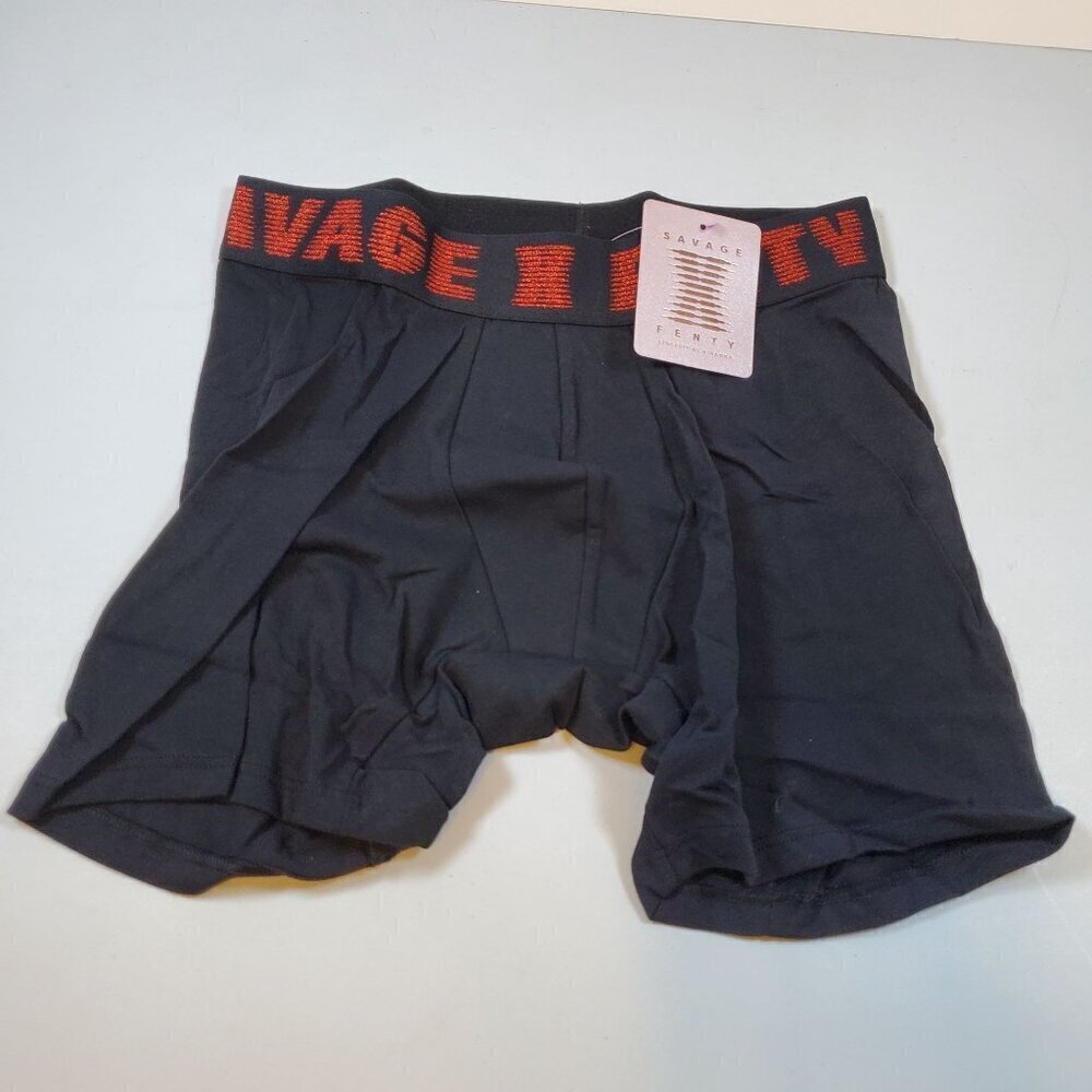 Savage x Fenty Men's Boxer Briefs Undie Lurex WB Size Small NWT Black